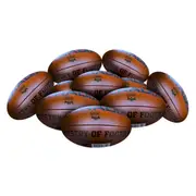 STRADIA "VINTAGE" Size 5 Rugby League Ball – "Classic Game Series with Genuine Cowhide Leather" – Pack of 10 with FREE Mesh Storage Bag