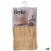 Bath Towel Cream 30 x 50 Cm 12 Units