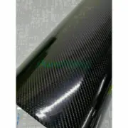 6D Black Shiny Gloss Glossy Carbon Fiber Film Wrap Vinyl Decal Car Auto Sticker