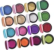 Mikinona Mirror Powder Nail 12 Bright Colors Titanium Plating Sequins Non-toxic Vibrant Pigments Australia