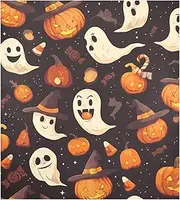 Cartoon Cute White Halloween Unique Pumpkin Dishwasher Door Magnet Reusable Retro Fridge Magnets Dishwasher Front Panel Holiday Decor 23x26in