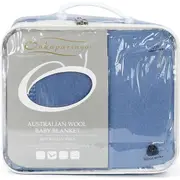 Onkaparinga Baby 120x160cm Soft Wool Warm Blanket Home/Nursery Bedding Blue