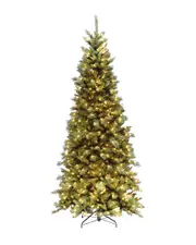 National Tree Company 6.5ft Tiffany Fir Slim Tree with 400 Clear Lights