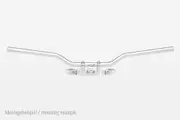 TRW Lucas Steel handlebar 1 inch, chrome, silver