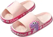 [SEAUR] Unisex Child Cute Dinosaur Slide Sandals Non-Slip Quick Drying Shower Slippers Boys Girls Open Toe Indoor Outdoor Beach Shoes Bathroom Slippers