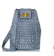 Brahmin Maddie Sling Bag Light Denim Tetra Leather