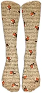 [XMKWI] Psittacus Erithacus Womens Winter Athletic Crew Sock Stocking Warm Compression Socks