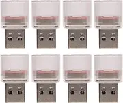 100pcs USB LED Car Interior Ambient Light Purple Red Amber Colorful Flash Decoration Compatible with Mini Auto Atmosphere Lamp Plug Play(Colorful Slow Flash)