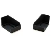 Standard Boat Transom Corner Bracket | Cap Black Plastic (Set of 2)