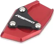 Compatible with RS660 2020-2023 Motorcycle Kickstand Foot Side Stand Extension Pad Support Plate Enlarge Stand(Red)