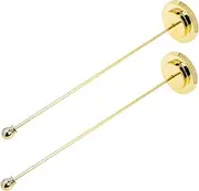 GARIOUANS 2Pcs Metal Desk Flag Pole with Stable Base Nail Flag Holder for Home Office for Conferences Parties Events Lightweight Portable Design