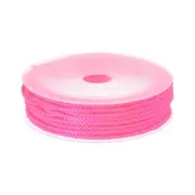 3mm Nylon Cord Beading String Chinese Knot Knitting String, Hot Pink, 23ft