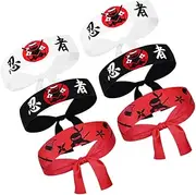 [Kisangel] Japanese Headband Men Karate Training Accessory Chef Headscarf Sushi Decor Adjustable for Different Head Sizes