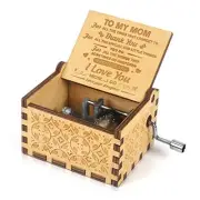 Music Box Hand Crank Engraved Musical Box-U R My Sunshine Daughter to Mom