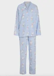 NEW PETER ALEXANDER POODLE DOGS BLUE COTTON FLANNELETTE PJ SET MEDIUM M RRP$139