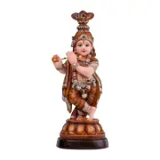 Handcrafted Poly Marble Krishna Decorative God Statue (Size: 33 X 13 X 10 Cm)