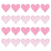 Hearts Patches Pink Iron-On Patch Sew Embroidered 2.8 x 2.68 Inch 20Pcs