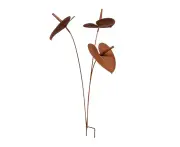 Garden Rust Metal 123cm Anthurium Stake Outdoor Ornament Yard Patio Home Decor