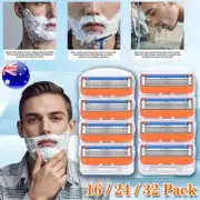 16-32 PCS Replacement Razor Shaving Blades Trimmer Refill For Gillette Fusion 5
