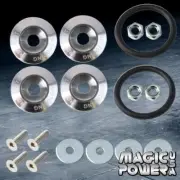 Silver JDM Quick Release Fasteners For Car Bumpers Trunk Fender Hatch Lids Kit