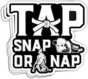 HOSALA (3in - 3Pcs) Tap Snap Or Nap Jiu Jitsu Sticker Brazilian Jiu Jitsu Sticker Martial Arts BJJ Gift Decoration Helmet Bumper
