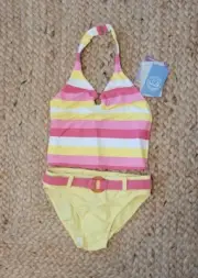 Tankini Striped Halterneck Tankini Set | Tankini Pumpkin Patch Girls Size 4
