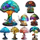 Table Lamp LED Acrylic Multicolor Mushroom Touch Battery Small Modern Novelty