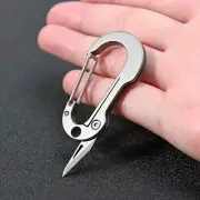 Titanium Alloy Mini Knife Carabiner Pocket Folding Knife Keychain Porable Tool