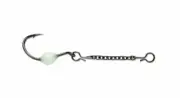 VMC Octopus Hook Dropper Chain 2" - Glow - Ice Fishing Pack of 2