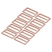 10Pcs 1.5Inch Tri-Glide Slide Buttons Buckle Webbing Strap Fastener Rose Gold