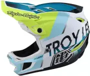 Troy Lee Designs D4 Composite Full-Face MTB Helmet MIPS Qualifier (White/Green)