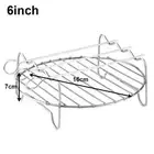 High Quality Air Fryer Rack Grill Silver Simple Stainless Steel Bracket