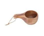 Wooden Coffee Cup 220ML Eco Friendly Portable Heat Insulation Coffee Cup with Comfortable Grip for Home Thick Handle