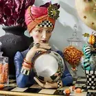 MacKENZIE CHILDS COURTLY CHECK FORTUNE TELLER FIGURE BNIB