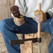Wood-Splitting Froe, Made of Hickory and Steel for Woodworking and Making Kindli