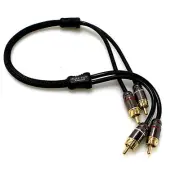 Full Tilt Audio 2 Channel HQ 1.5 Foot Gold Tip RCA Cable FT-RCA1.5-HQ