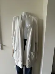 Old Navy Plus Size Women's Open Front Knit Cardigan Off-White Size 3X