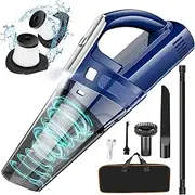 SAKOLD Handheld Vacuum Cordless Mini Protable Rechargeable Car Vacuum Cleaner with 11000PA Powerful Suction for Car Home and Office