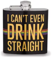 Bottoms Up! 6 oz Stainless Steel Alcohol Flask