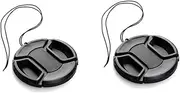 2 x 52mm Lens Cap for Centre Pinch Lens Cap for Nikon D5200 D5100 D3200 with AF-S Nikkor 18-55mm Lens