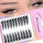 10 Rows 5D Mink Cluster Lashes Wipy Fluffy Manga Lashes Makeup Eye Lashes Women