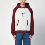 [Brain Dead] Light grey/burgundy hoodie M Brown