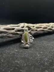 Handmade Native American Navajo kings manassa Sterling Silver Ring Size 9.5