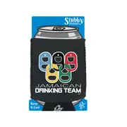 Alcohol Jamaican Drinking Team Rings - Funny Novelty Stubby Holder With Base
