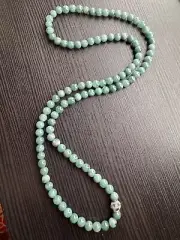 Grade A Burma Jadeite Necklace - 6.5mm Beads Natural Green Jade Strand