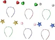 Elastic Baby Girls Bows Headbands Glitter Hair Accessories for Girls Party Random Color
