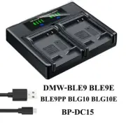 Dual Battery Charger For Panasonic BLF19 Lumix DMC-GH3 GH3A GH3AGK GH3GK GH3H