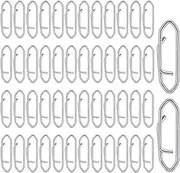 Fishing Power Clips,60Pcs Fishing Speed Clips for Fishing Lure Quick Change, High Strength Stainless Steel Clips Snap Freshwater Saltwater Crankbait Popper Lure Connector Tackle