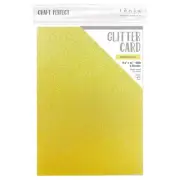 Craft Perfect Iridescent Glitter Cardstock 8.5"x11"-Sherbert Lemon 5A0022NN-9976