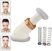 Neckline Slimmer & Toning Massager System, Double Chin Remover Facial Neck Line Exerciser Chin Massager, Face Lift Thin Jawline Double Chin Reducer, 100 Pcs Cotton Swabs, Workout for Men and Women